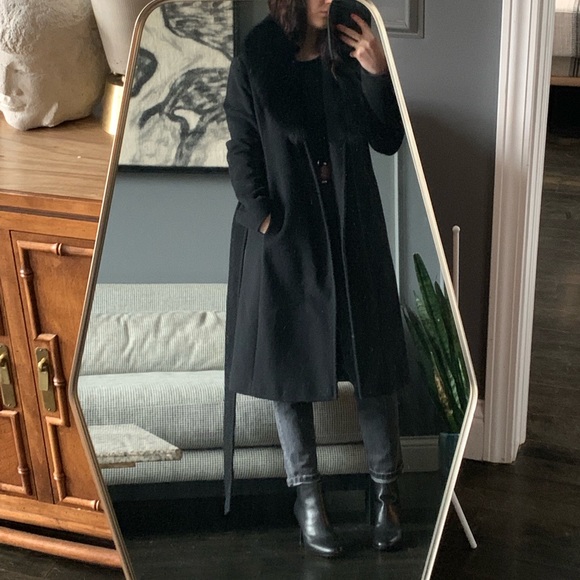 New Ellen Tracy Women's Black Fox Fur Coat - Picture 3 of 6